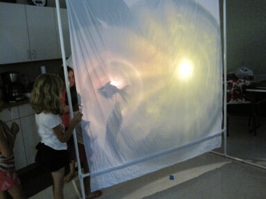 testing the puppets